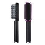 Hair Straightener Iron Brush Straight Hair Comb 2-in-1 Hair Straightener Curling Professional Styling Brush Hair Curler & Straightener For Women (Random Color) - Image 2