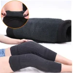 ( Pair ) Unisex Women Men’s Cashmere Wool Knee Brace Pads | Winter Warm Thermal Knee Warmers Velvet Knee Protector (random color) - Image 3