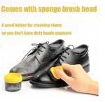 Black Leather Shoe Polish Cream with Sponge - Image 4