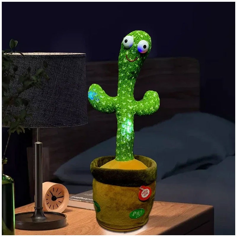 lg_Hnh0XLALCSCKvG0iQGQP1FijwQbxk.jpg Portable Rechargeable Dancing Cactus Toy Funny Education Toys for Babies (With Box) - Image 1