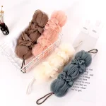 Premium Exfoliating Loofah Sponge – Long Handle Shower Pouf for Body & Back Scrubbing (Random Color)) - Image 4