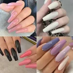 576 pcs nails with box ,Reusable Artificial nails, 24 different colours, beautiful fake nails With Glue  for Girls Women  (Random color)