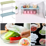 ( 2 in 1 ) stack- up shelf and  disposible food bag   (100 pieces) (random color) - Image 5