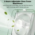 Portable Desktop Air Conditioner USB Mini Air Cooler Fan Water Cooling Fan with 3 Speed Spray Humidifier Purifier for Car Home Rechargeable - Image 4