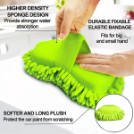 Spounge Fiber | Microfiber Wash Sponge Car Wash Sponge  Microfiber Wash Mitt Scratch Free, Ultra Absorbent Microfiber Mitt for Cars, Trucks, SUV, Boat,Bicycle & Motorcycle (Random color) - Image 2