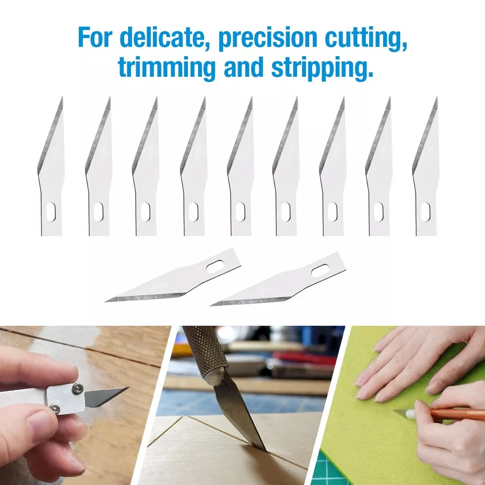 s-l960-4.webp Pen Knife | Detail Precision Cutting tool | Paper, model making, etching, carving Cutter with 6 Blades + 1 Handle - Image 1
