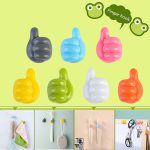 PACK OFF 10 Thumb Wall Hook Wall Decoration Hook Creative Silicone Thumb Key Hanger Hooks(random color)