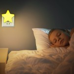 1 PC LED Night Light Sensor Control Night Lamp Energy Saving LED Sensor Lamp Star Shape Nightlight for Children Kids Bedroom Plug ( Random Color) - Image 4