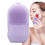 Silicone Cleansing Ice Lattice | Ice Roller Facial Massage | Ice Cube Roller with Scrub - Random color - Image 3