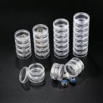 Transparent Co Joined Round Jewelry Makeup Storage Box Container | Bracelet, Earring Round Plastic Organizer - Image 2