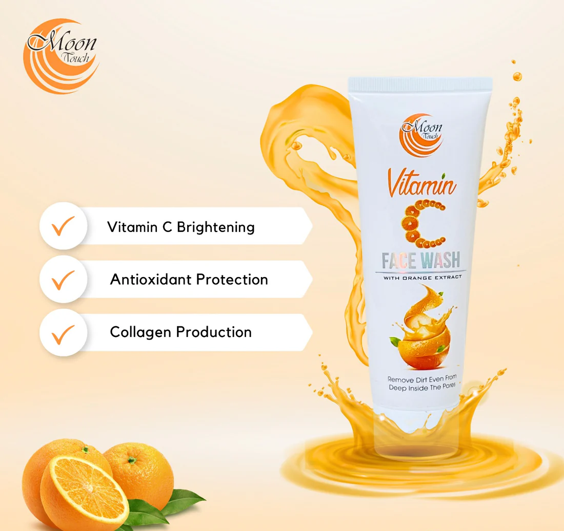 vitamin_c_face_wash_new.webp Pore Minimizer Vitamin C Face Wash (Skin Tightening-Anti Aging) 100ml - Image 1