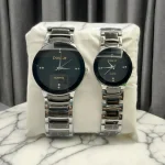 Couple Analog Watches 36mm Stainless Steel Set | Matching Watches