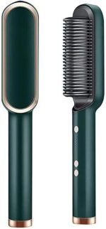 Corded Hair Dryer Brush Green & Black | Professional Salon-Quality Hot Air Styling Brush