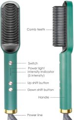 2-in-1 Hair Dryer Brush Green & Black | Fast Drying Hair Styler - Image 2