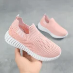 Kids Slip-On Shoes – Black & Blue Mesh Summer Shoes for Boys & Girls - Image 3