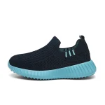 Kids Slip-On Shoes – Black & Blue Mesh Summer Shoes for Boys & Girls - Image 5