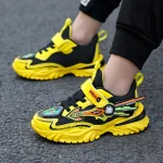 Kids Yellow & Black Rubber Sneakers – Casual School & Play Shoes for Boys & Girls - Image 6