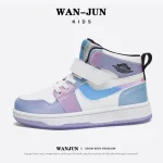 WAN-JUN Kids High-Top Sneakers – Pastel Waterproof Shoes for Boys & Girls, Comfortable Casual Shoes - Image 6