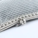 Silver Rhinestone Clutch for Women – Elegant Wedding, Party & Evening Handbag - Image 5
