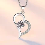 Silver Plated Heart Necklace for Women – Elegant Fashion Jewelry for Daily Wear - Image 3