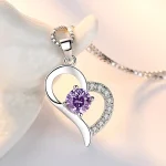 Silver Plated Heart Necklace for Women – Elegant Fashion Jewelry for Daily Wear - Image 2