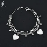 Gold Heart Charm Bracelet for Women – Elegant Heart Pendant Fashion Jewelry - Image 5