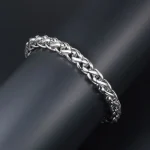 Tactical Steel Bracelet for Men – Silver Stainless Steel Bracelet with Lobster Clasp - Image 2