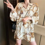 Women’s Black Chiffon Printed Shirt Set | Stylish Summer Wear – XL - Image 5
