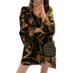 Women’s Black Chiffon Printed Shirt Set | Stylish Summer Wear – XL - Image 2