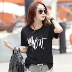 Women’s Plus Size Loose Korean Printed T-Shirt – Casual Orange Short Sleeve Top - Image 5