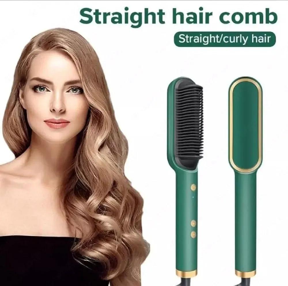 1518-48-669725-product-1 Green Hair Comb for Straight & Curly Hair – Hair Styling & Detangling Comb - Image 1