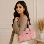 Women’s Leather Shoulder Bag – Elegant Plain Handbag for Everyday Use