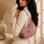 Women’s Leather Shoulder Bag – Stylish Plain Handbag for Everyday Use
