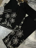 Women’s 2-Piece Stitched Cotton Embroidered Suit – Shirt & Trouser Set - Image 5