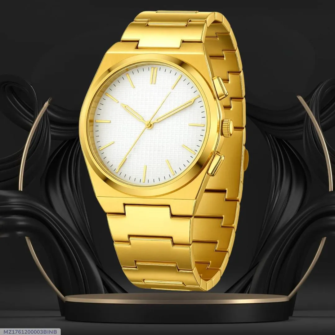 1761-132-643384-product-1762-withcode (1) Men’s Gold Stainless Steel Chain Watch – Premium 8mm Dial Luxury Wristwatch - Image 1