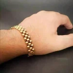 Men’s Gold Hand Chain Bracelet – Stainless Steel Fashion Bracelet for Men