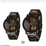 Unisex Black Couple Watches – Romantic Dial Quartz Wristwatches for Men & Women, Matching Watch Set - Image 2