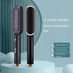 909 Fast Drying Hair Straightener Brush Heat Resistant ABS Plastic