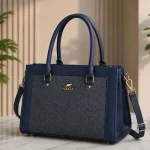 Premium Women's Rexine Structured Handbag – Pink Top Handle & Shoulder Bag - Image 3