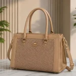 Premium Women's Rexine Structured Handbag – Pink Top Handle & Shoulder Bag - Image 6