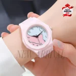 Pink Carbon Fiber Women's Watch Butterfly Clasp Elegant Fashion Wristwatch - Image 5