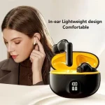 Wireless Earbuds with Charging Case Black Bluetooth 5.3 ENC Noise Cancellation - Image 2