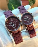 Unisex Chronograph Watch – Black Stainless Steel Wristwatch for Men & Women, Stylish Fashion Watch - Image 3