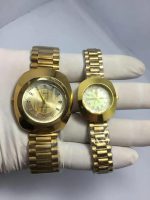 Gold Couple Watches Set of 2 – Rose Gold Chain Strap Matching Watches - Image 2