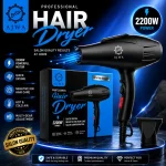 AJWA Professional Hair Dryer 2200W – Powerful Fast-Dry Blow Dryer with Negative Ion Care, Hot & Cold Air