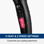 AJWA Professional Hair Dryer 2200W – Powerful Fast-Dry Blow Dryer with Negative Ion Care, Hot & Cold Air - Image 7