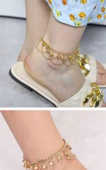 Gold Plated Bell Anklet for Women | Elegant Festive & Traditional Foot Jewelry - Image 3