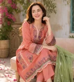 Women’s 3-Piece Stitched Cotton Lawn Embroidered Suit - Image 7