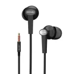 In-Built Microphone Wired Earphones, Black – Clear Sound Handsfree for Calls, Music & Mobile