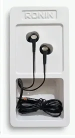 In-Built Microphone Wired Earphones, Black – Clear Sound Handsfree for Calls, Music & Mobile - Image 2
